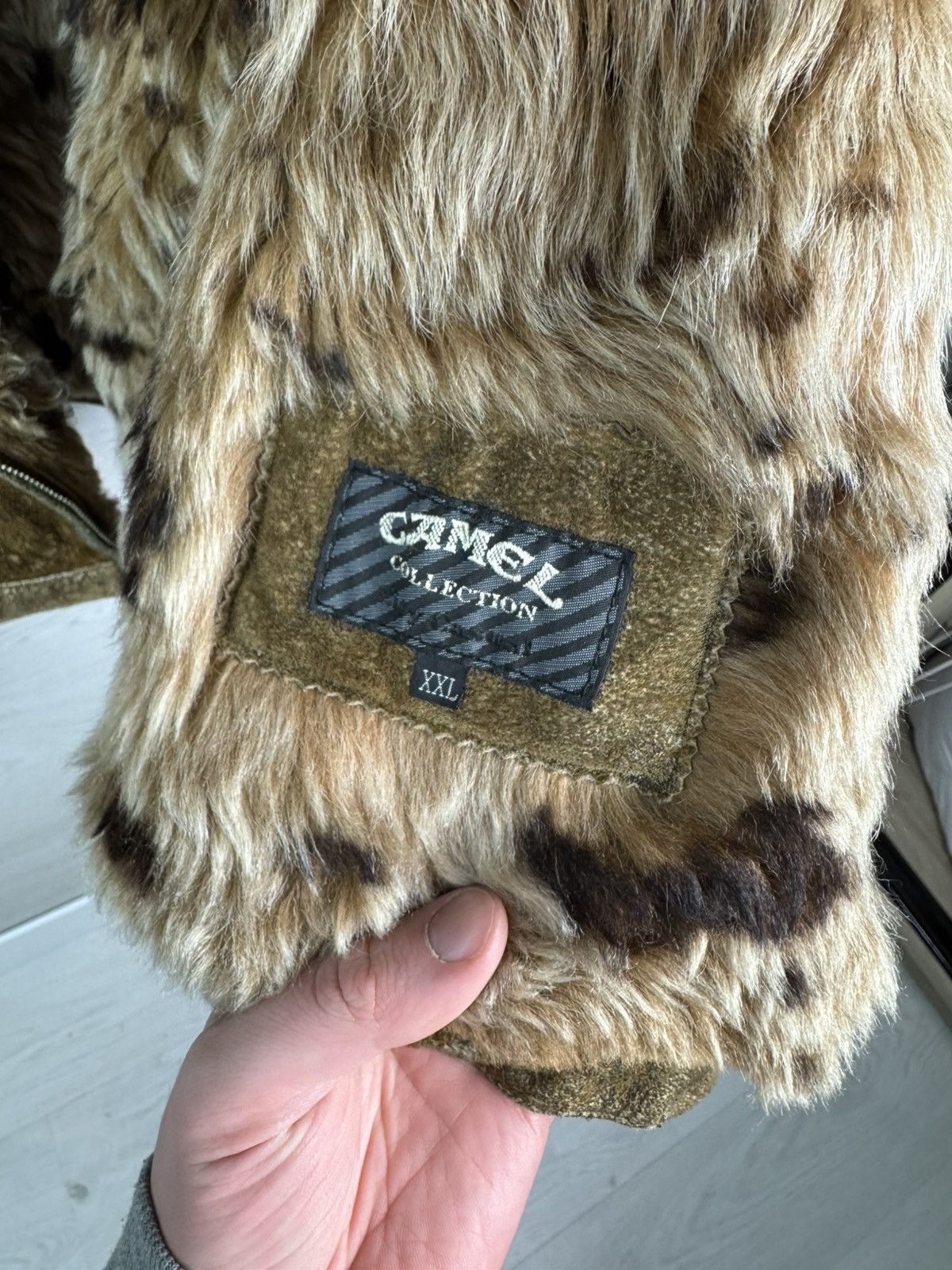 Camel Camel Shearling Jacket Vintage Brown Sheepskin Fur Lined Size US XXL / EU 58 / 5 - 4 Thumbnail