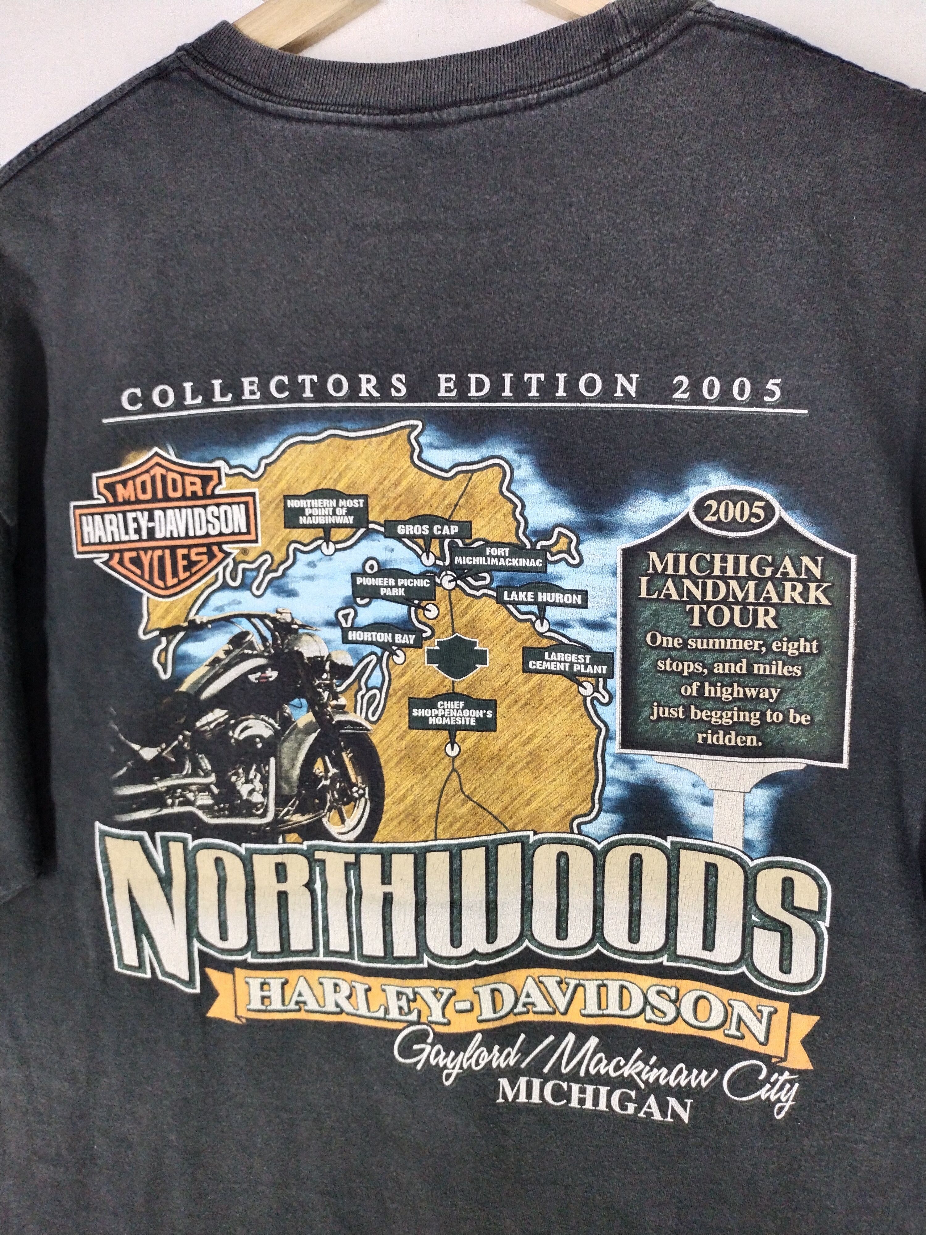 Harley Davidson Vintage HD Harley Davidson Box Logo Faded Shirt Tee Size US L / EU 52-54 / 3 - 9 Thumbnail