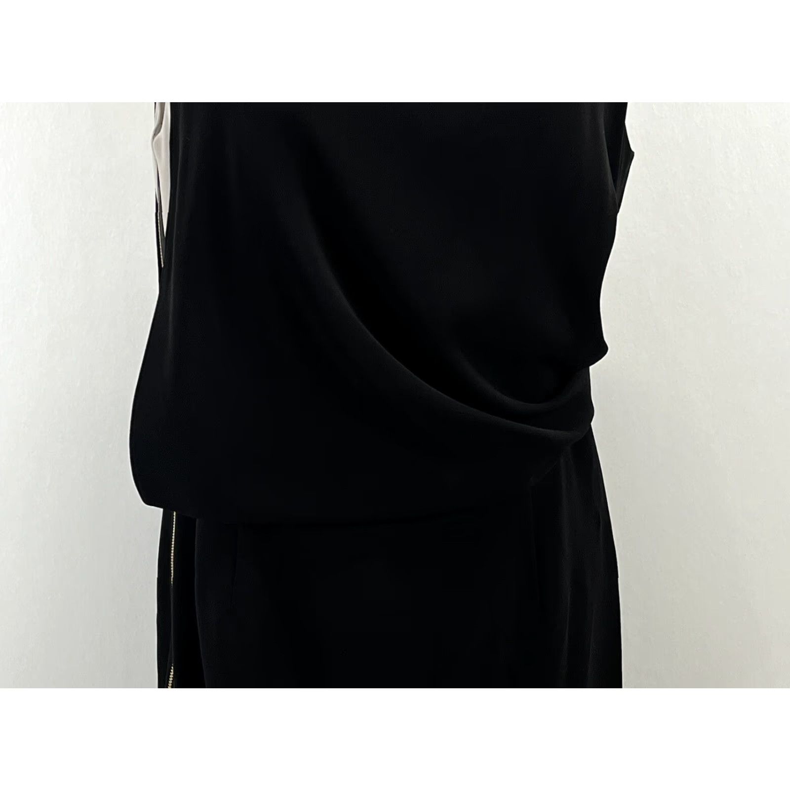 Escada ESCADA Classic Black Pencil Dress 40 US 10 Sleeveless Knee Length Zipper Accents Women Size S / US 4 / IT 40 - 6 Thumbnail