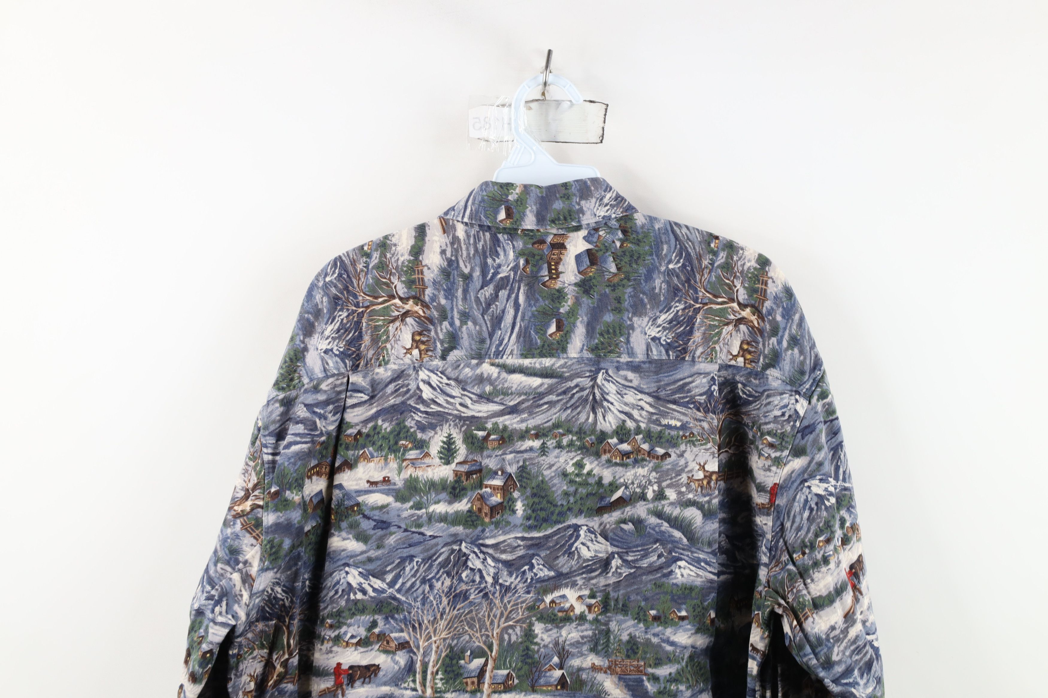 Banana Republic Vintage 90s Banana Republic Christmas Town All Over Shirt Size US M / EU 48-50 / 2 - 11 Thumbnail