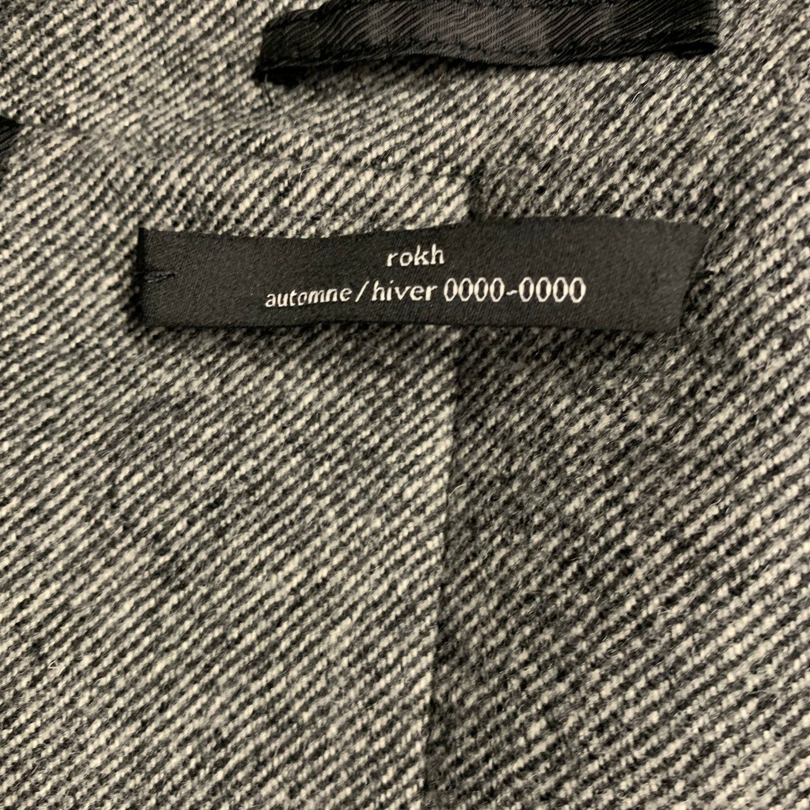 rokh ROKH Size S Grey Wool Tweed Oversized Coat Size S / US 4 / IT 40 - 6 Thumbnail