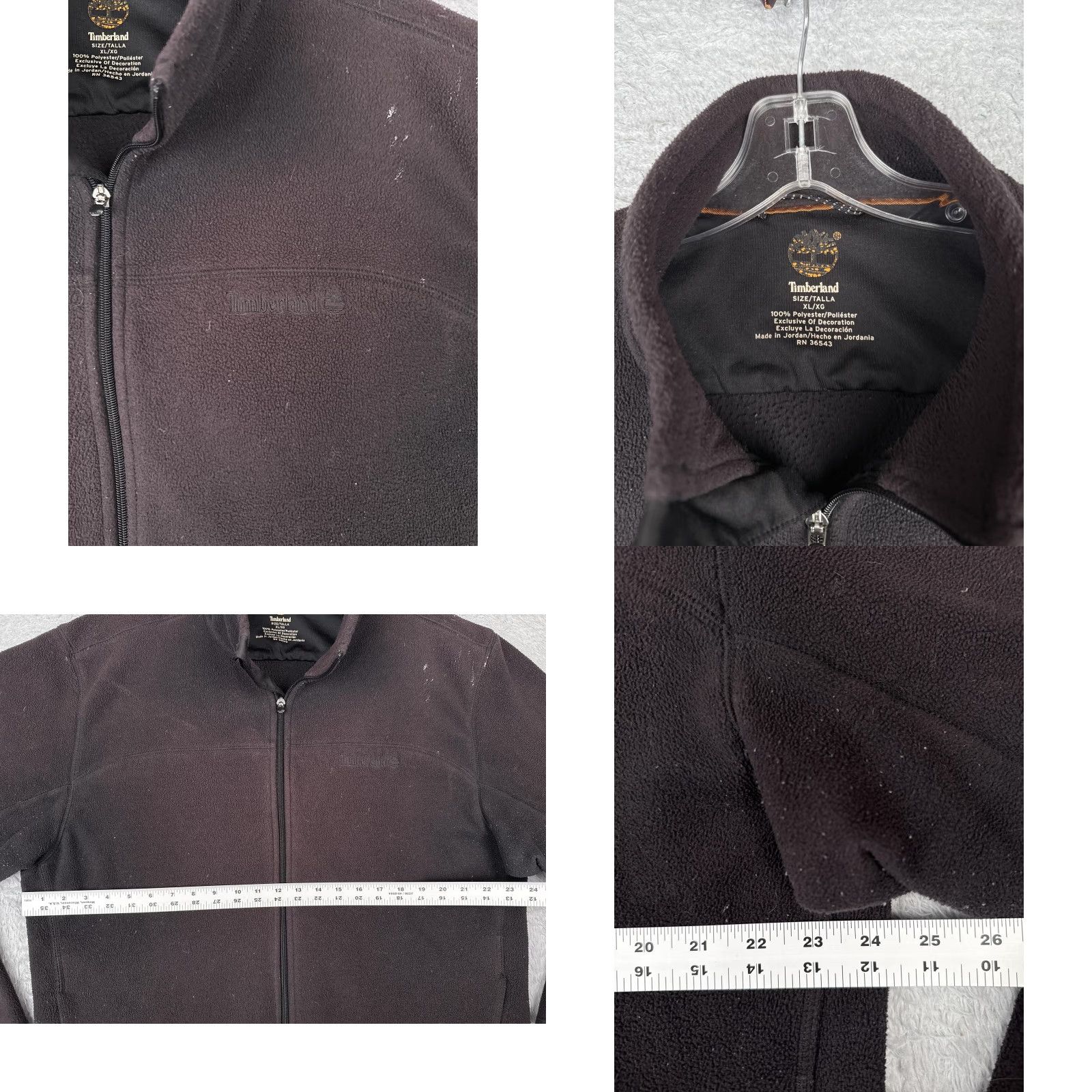 Timberland TIMBERLAND Jacket Mens XL Black Fleece Full Zip Stand Collar Outdoor Casual Size US XL / EU 56 / 4 - 8 Thumbnail