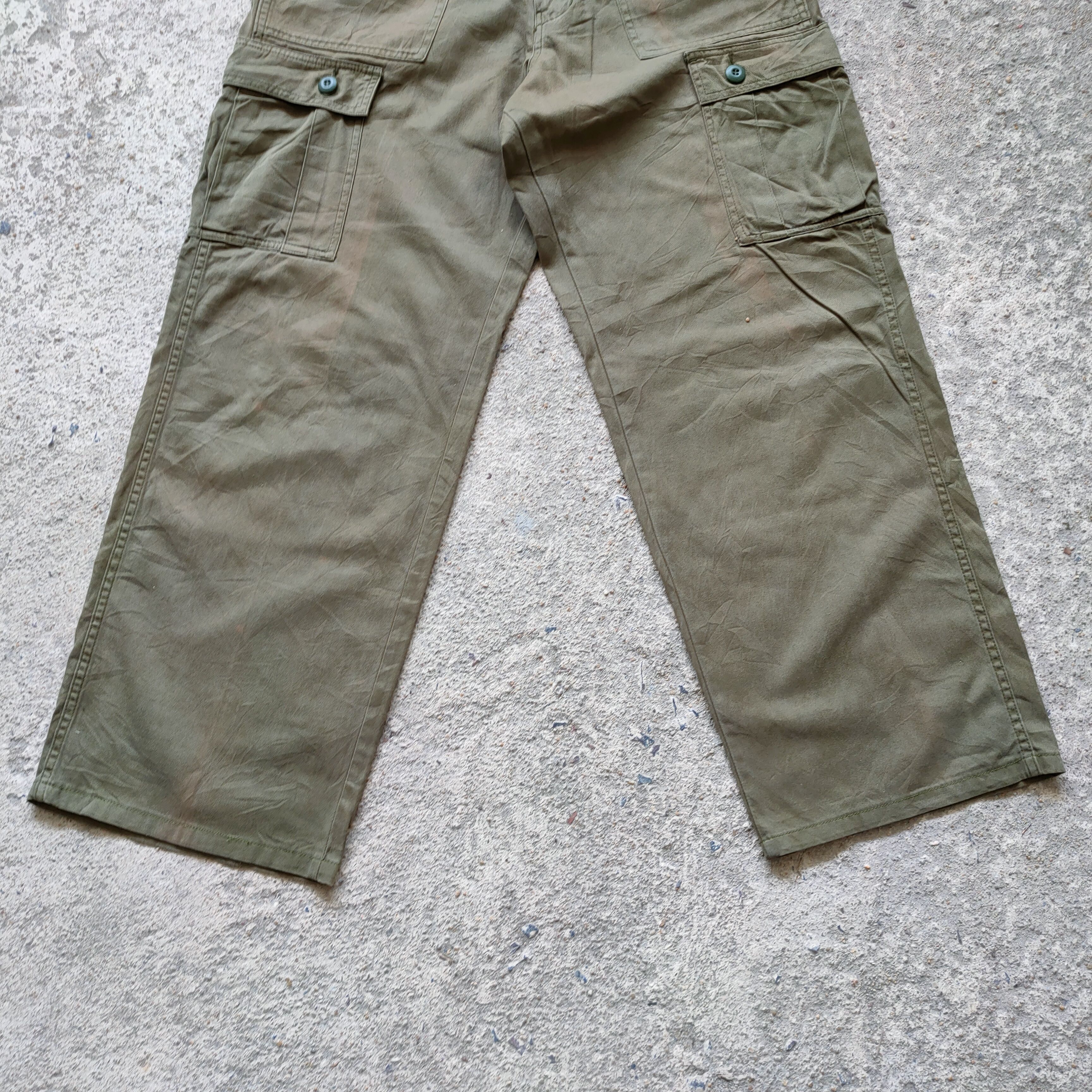 Japanese Brand VINTAGE FADED GREEN GL MILITARY CARGO PANTS Size US 32 / EU 48 - 3 Thumbnail