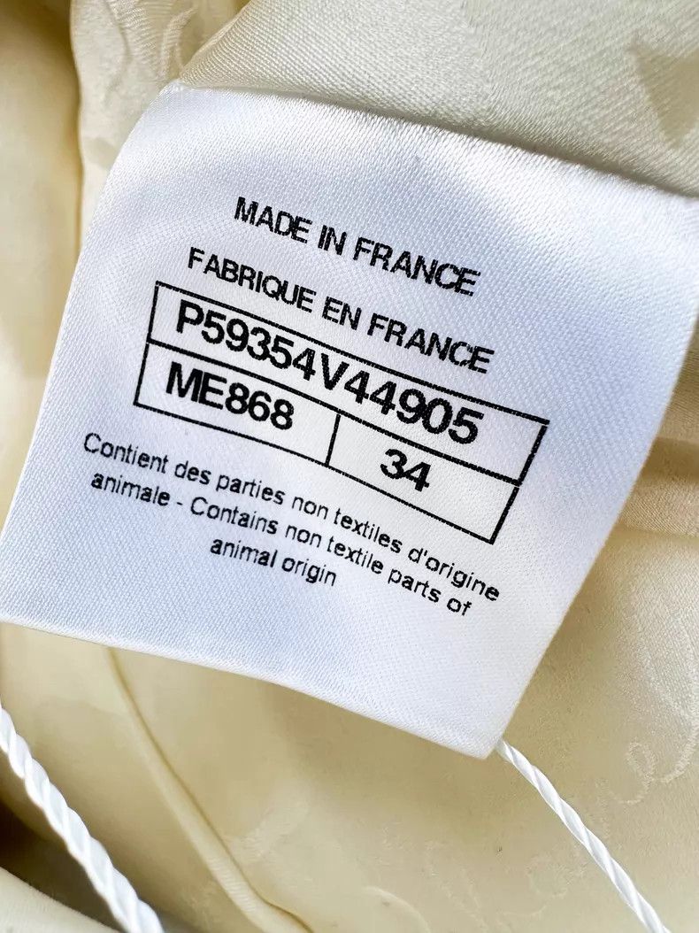 Chanel Chanel Beige heavy industry wool stud beaded sequin dress Size XXS / US 00 / IT 34 - 7 Thumbnail