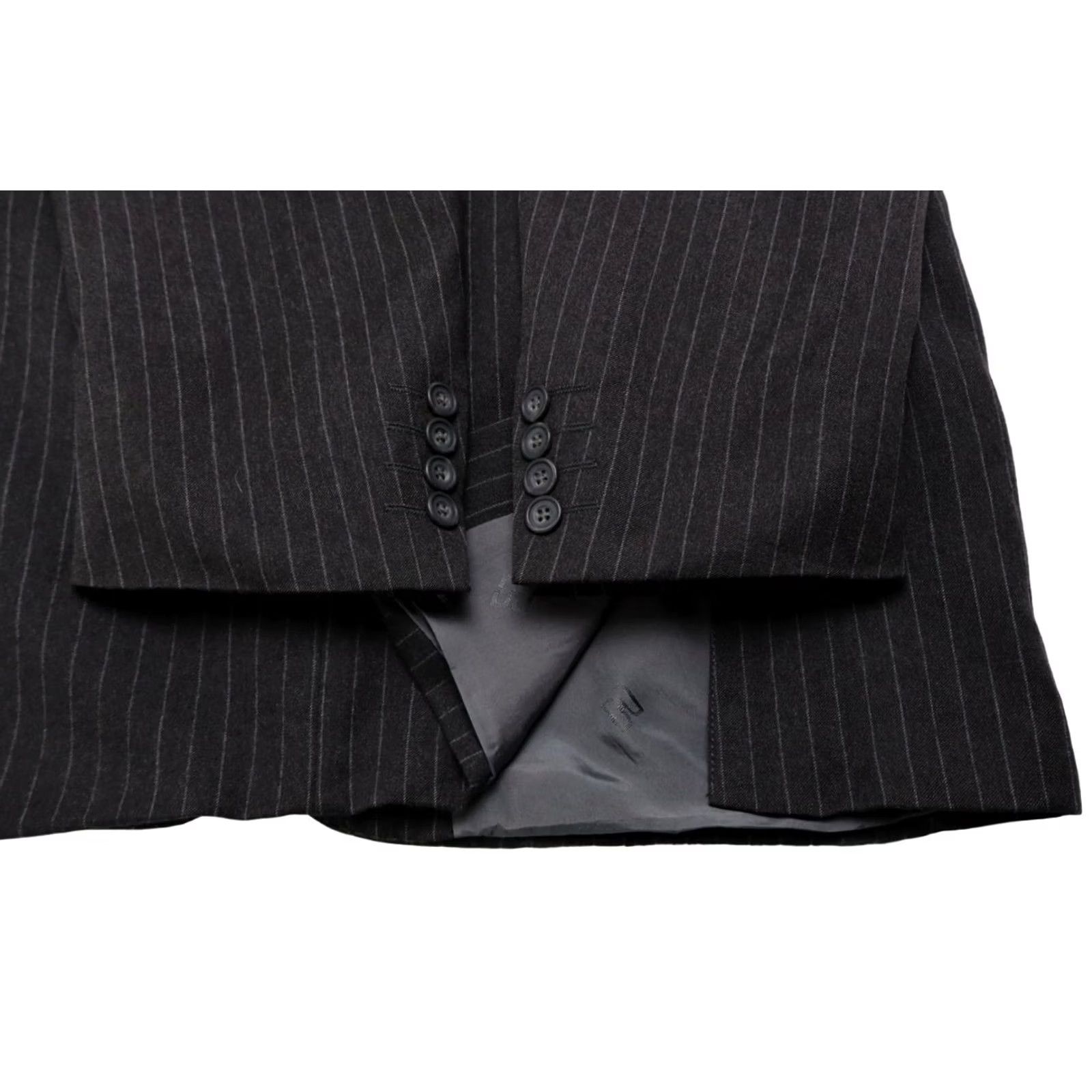 DAKS VINTAGE DAKS Blazer Men's XL Single Breasted Pure New Wool Pinstriped Size 46R - 6 Thumbnail