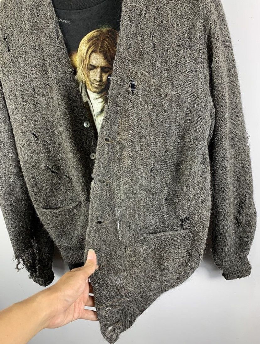 Issey Miyake Diatressed Cardigan Grunge Kurt Cobain style Size US S / EU 44-46 / 1 - 3 Thumbnail