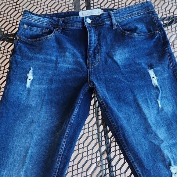 Akademiks Akademiks Jeanius Distressed Sz. 36x32 Blue Jeans Size US 36 / EU 52 - 1 Thumbnail