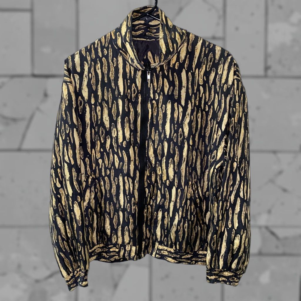 Vintage Selene Paris Jacket Silk Full Zip Women Size S Black/Beige, Casual, Silky Zip Front, Women's Fashion, Paris Theme Size S / US 4 / IT 40 - 1 Thumbnail