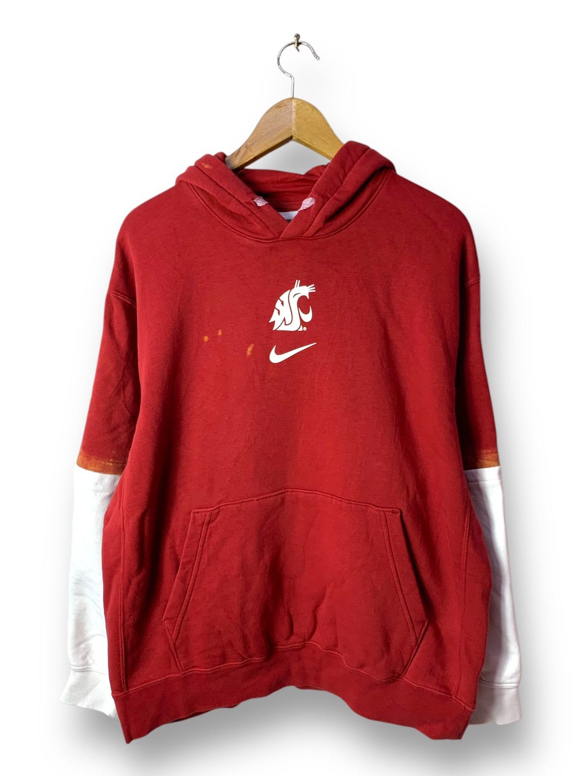Nike 🔥Nike Washington State Cougars Hoodie Pullover Center Logo Size US L / EU 52-54 / 3 - 1 Thumbnail