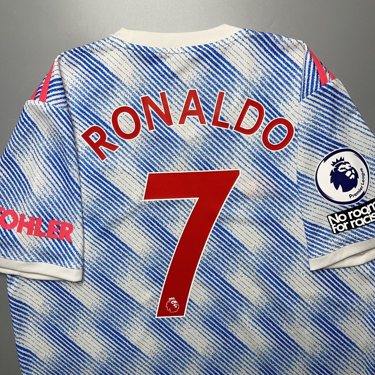 Adidas MANCHESTER UNITED ADIDAS 2021/2022 AWAY JERSEY #7 RONALDO Size US L / EU 52-54 / 3 - 9 Thumbnail