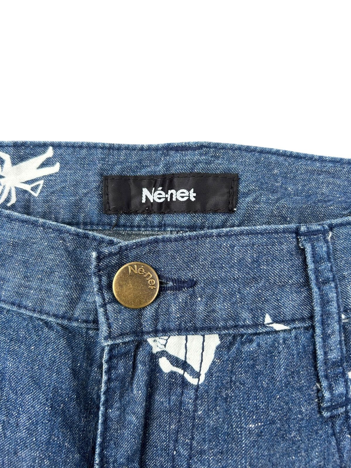 Ne-Net Nenet Issey Miyake Japanese Indigo Dye Full Print Pants Size US 31 - 4 Thumbnail