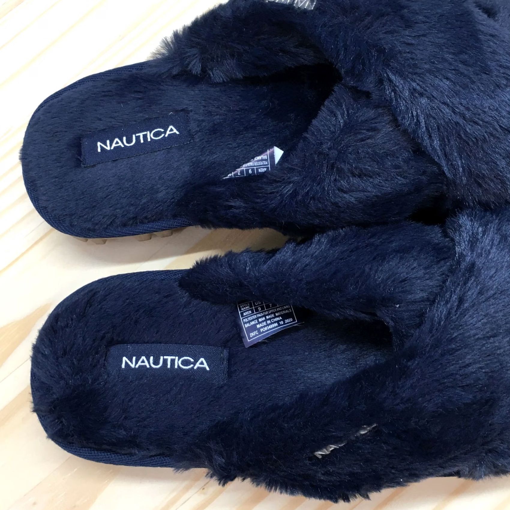 Nautica Nautica Slippers Womens 9 Aren Slip On Slide Flats Blue Faux Fur NEW Size US 9 / IT 39 - 7 Thumbnail
