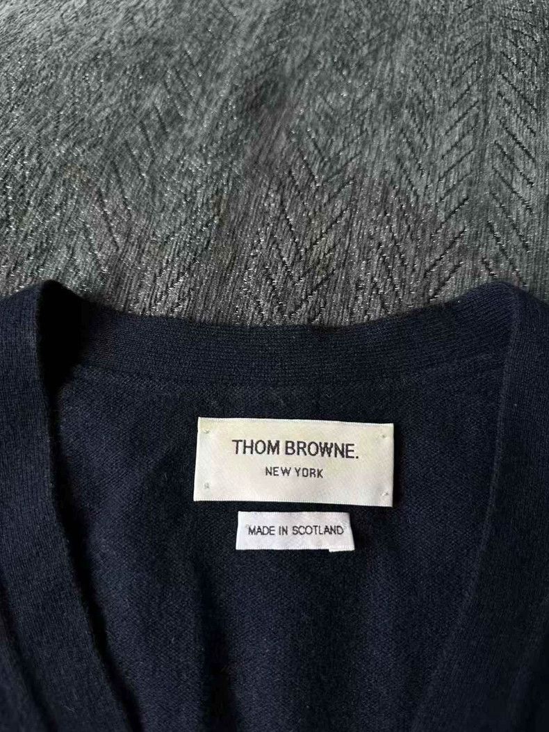 Thom Browne Thom Browne Blue cashmere cardigan Size US M / EU 48-50 / 2 - 3 Thumbnail