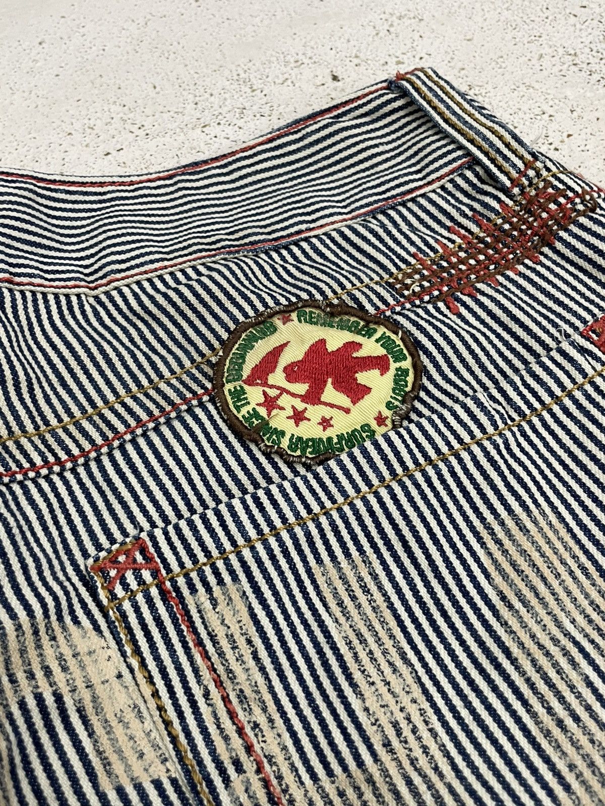 Gotcha Gotcha Surfwear Patches Distressed Design Wording Y2k Clone Size US 31 - 18 Thumbnail