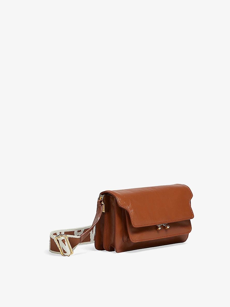 Marni o1f1d3z1125 Size: OS / Trunk Leather Shoulder Bag in Brown Size ONE SIZE - 5 Thumbnail