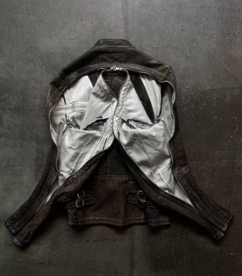 Nozomi Ishiguro NOZOMI ISHIGURO AW15 Asymmetric Zipper Leather Jacket Size US XS / EU 42 / 0 - 5 Thumbnail