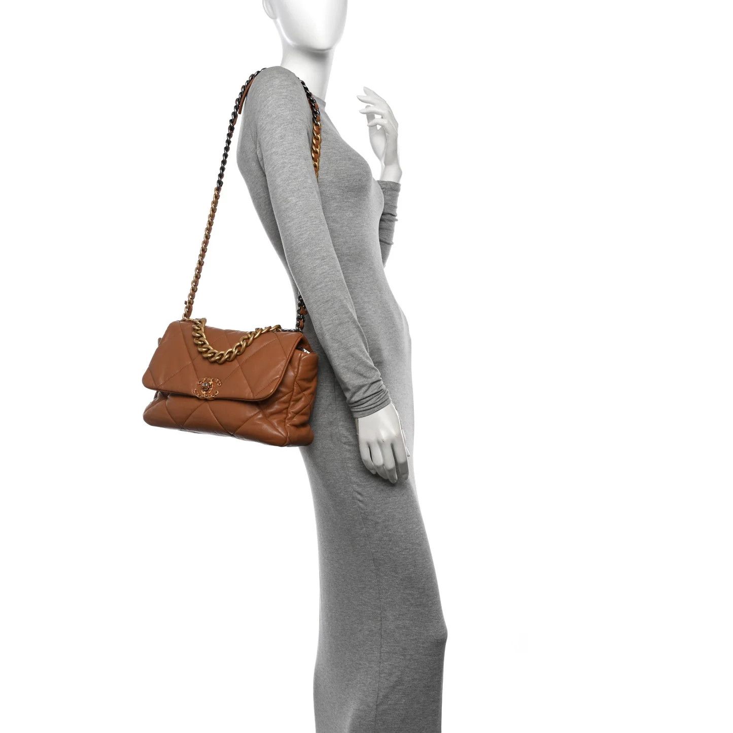 Chanel os11x0126 Size: OS / Lambskin Quilted Large Flap Bag Brown Size ONE SIZE - 2 Thumbnail