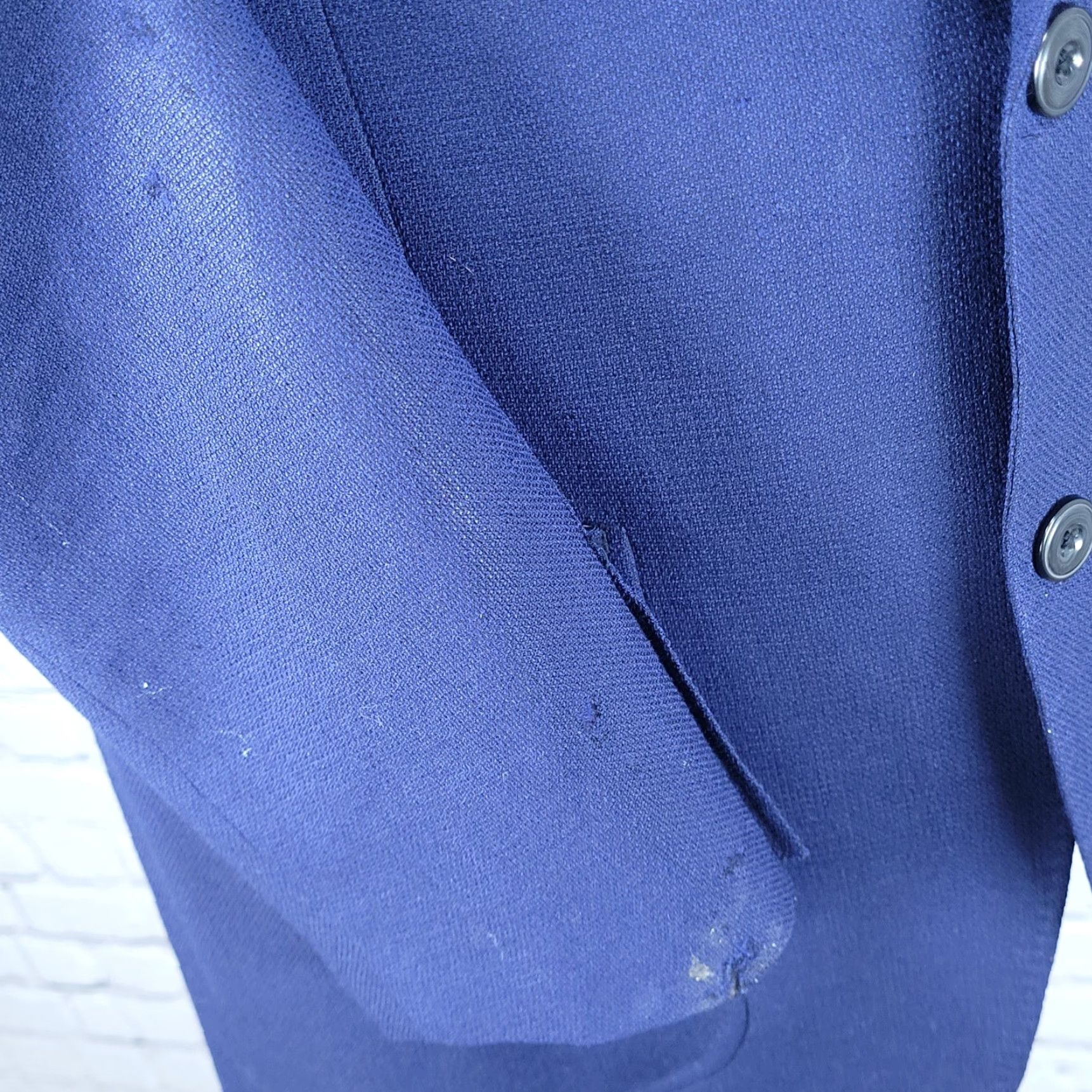 Saks Fifth Avenue Saks Fifth Avenue Blue Wool 2 Button Notch Blazer Sport Coat M Size 40R - 5 Thumbnail