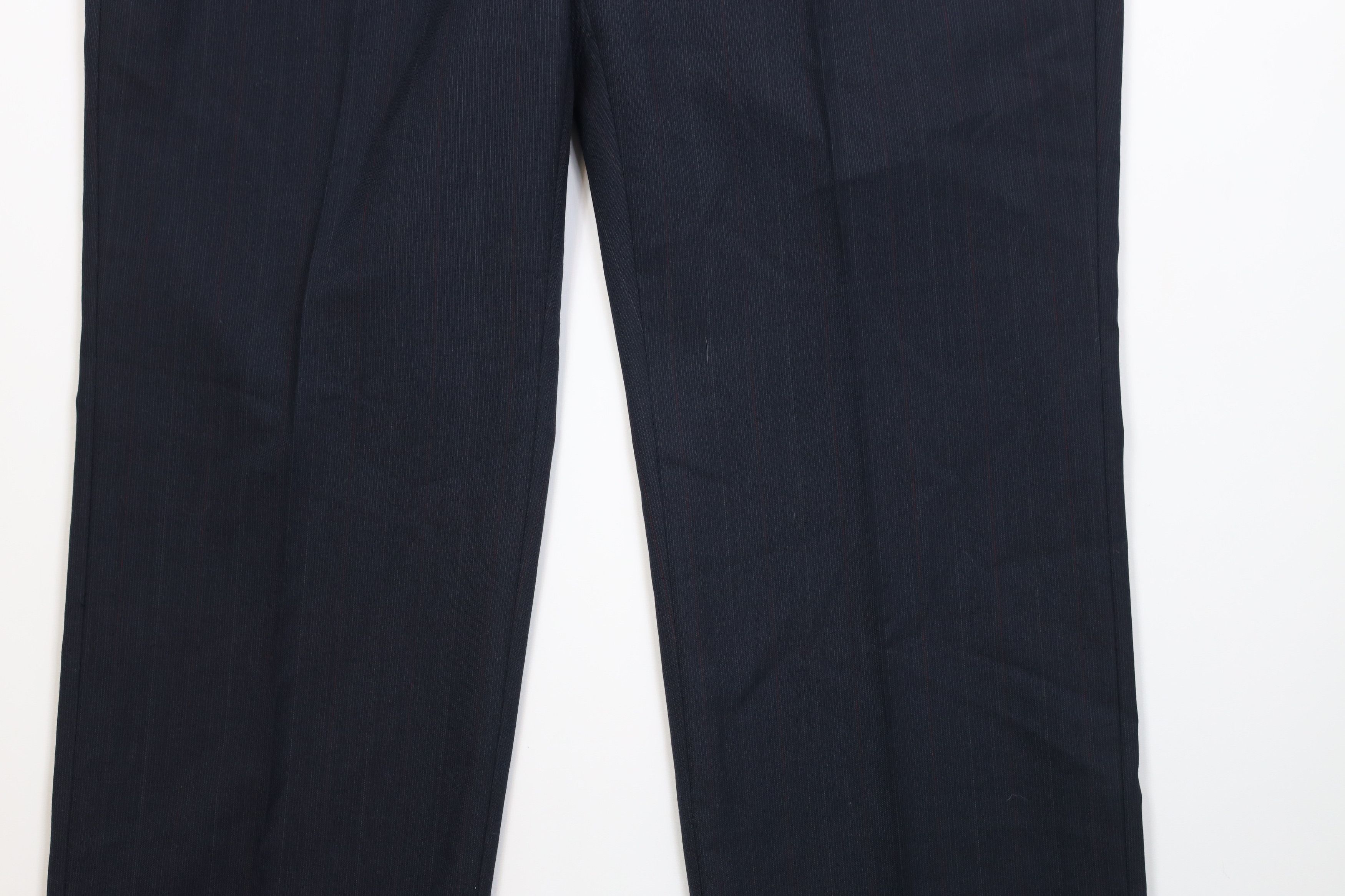 Vintage Vintage 90s Worsted Wool Blend Striped Wide Leg Chino Pants Size US 38 / EU 54 - 4 Thumbnail