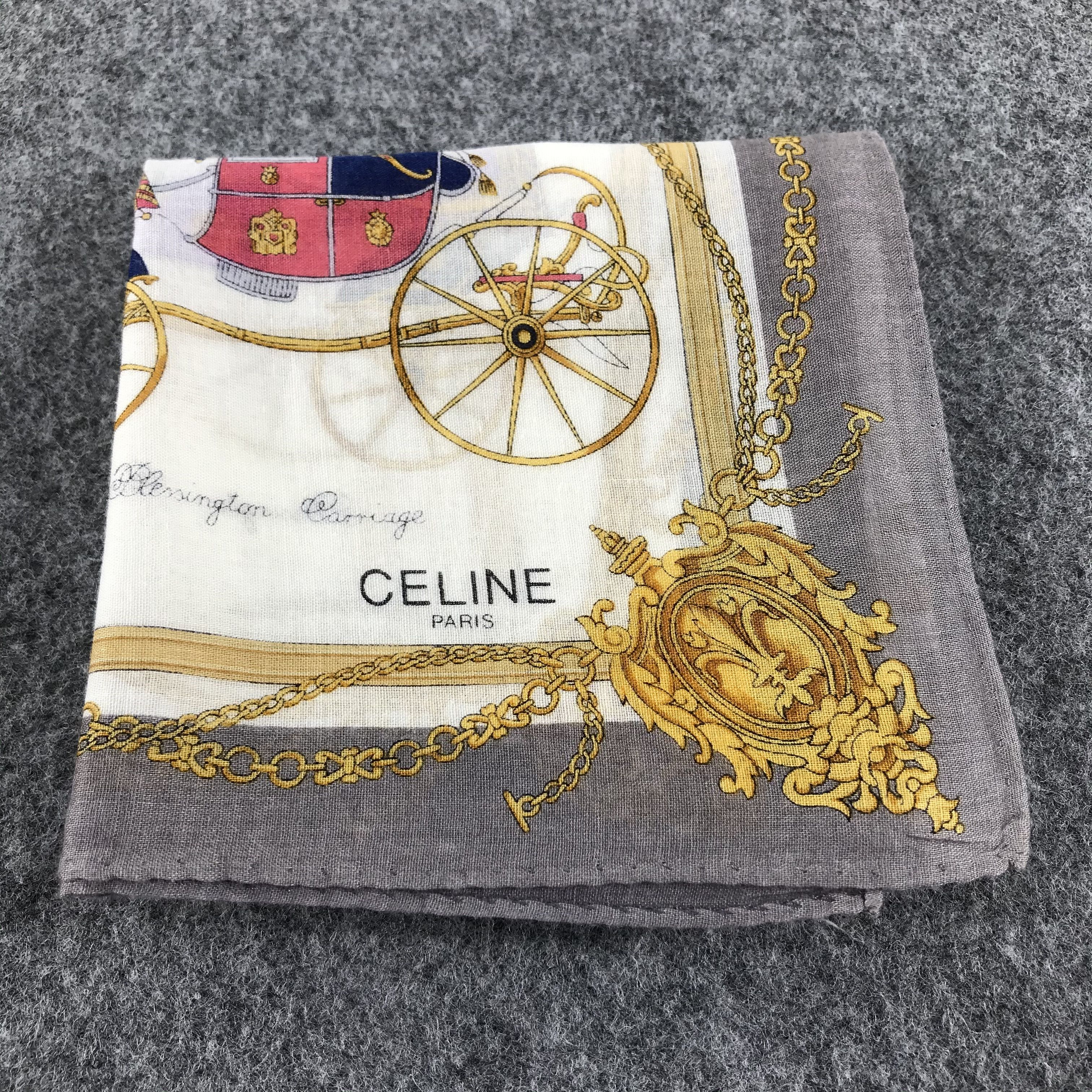Celine Celine Carriage Handkerchief Neckerchief Bandana H351 Size ONE SIZE - 6 Thumbnail