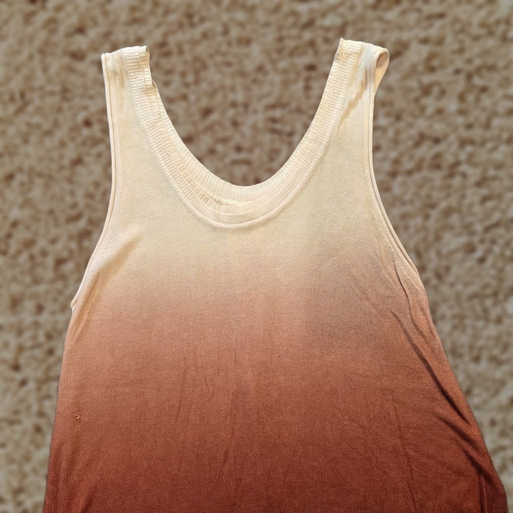 Vintage Silence & Noise Top Womens Size Medium Beige Orange Ombre Knit Tank Sleeveless Size M / US 6-8 / IT 42-44 - 1 Thumbnail