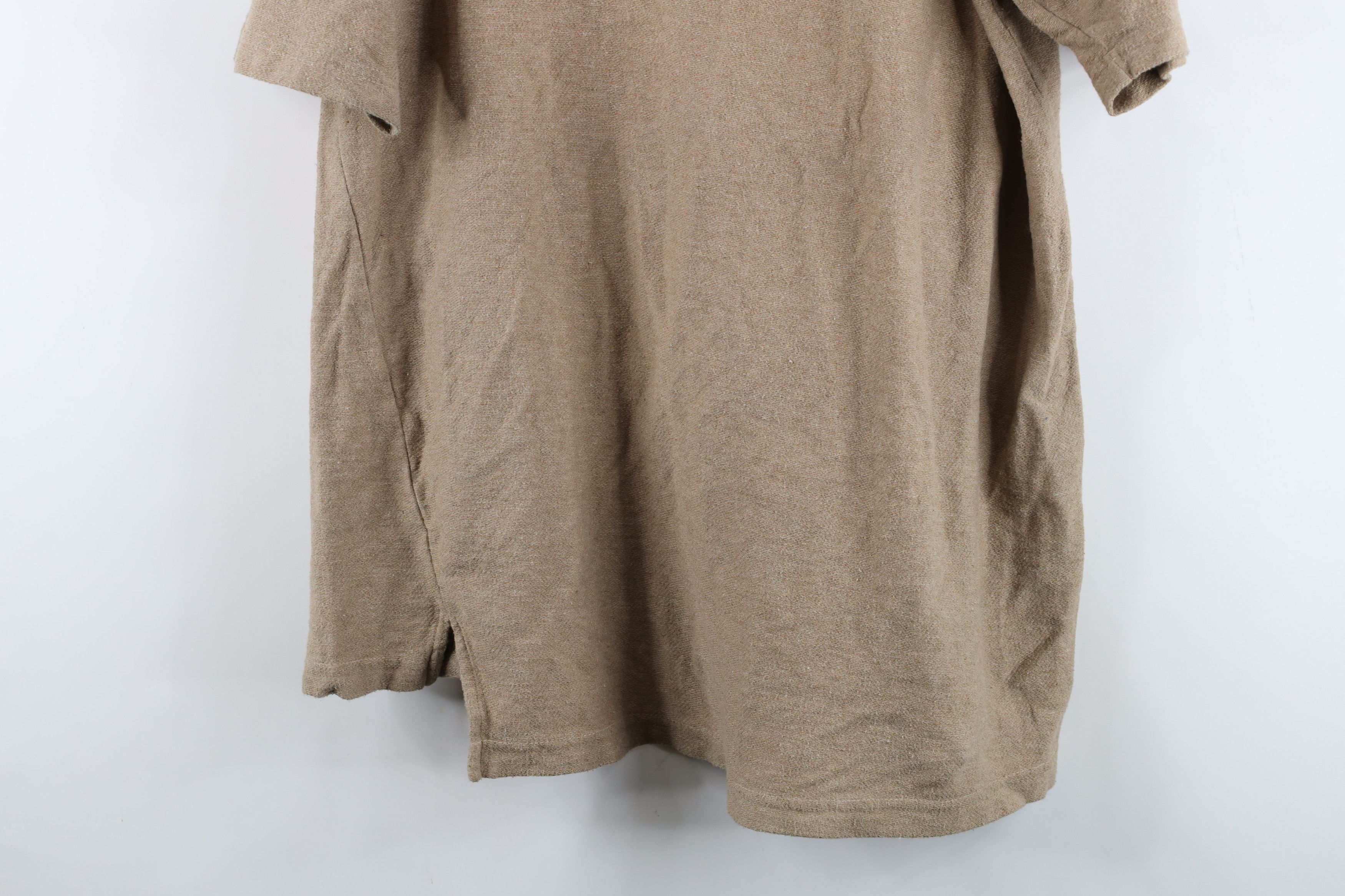Vintage Vintage 90s Streetwear Blank Knit Golf Polo Shirt Beige Tan Size US L / EU 52-54 / 3 - 11 Thumbnail