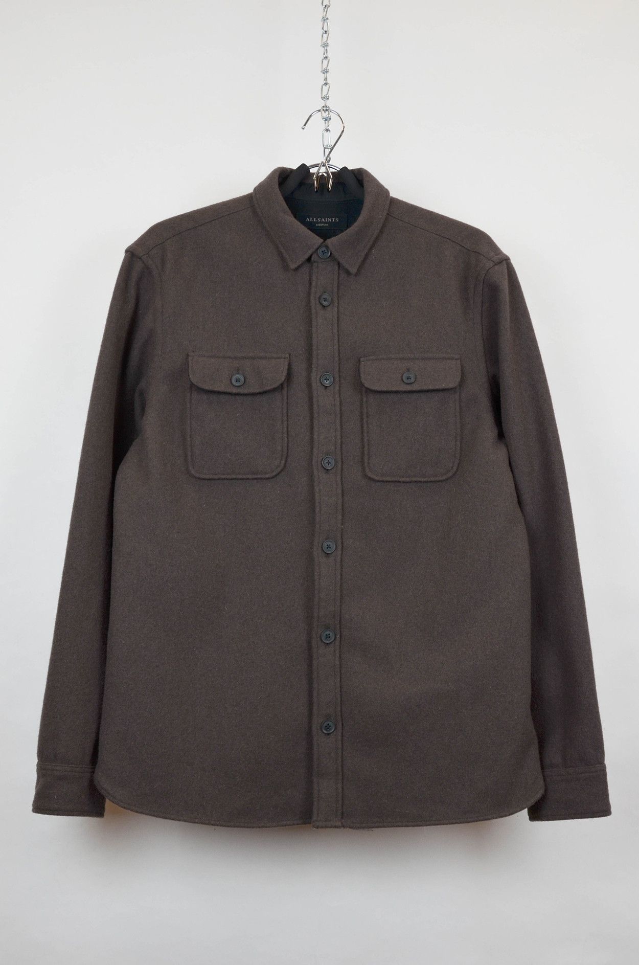 Allsaints ALLSAINTS Wool Brown Casual Overshirt Jacket - M Size US M / EU 48-50 / 2 - 1 Thumbnail