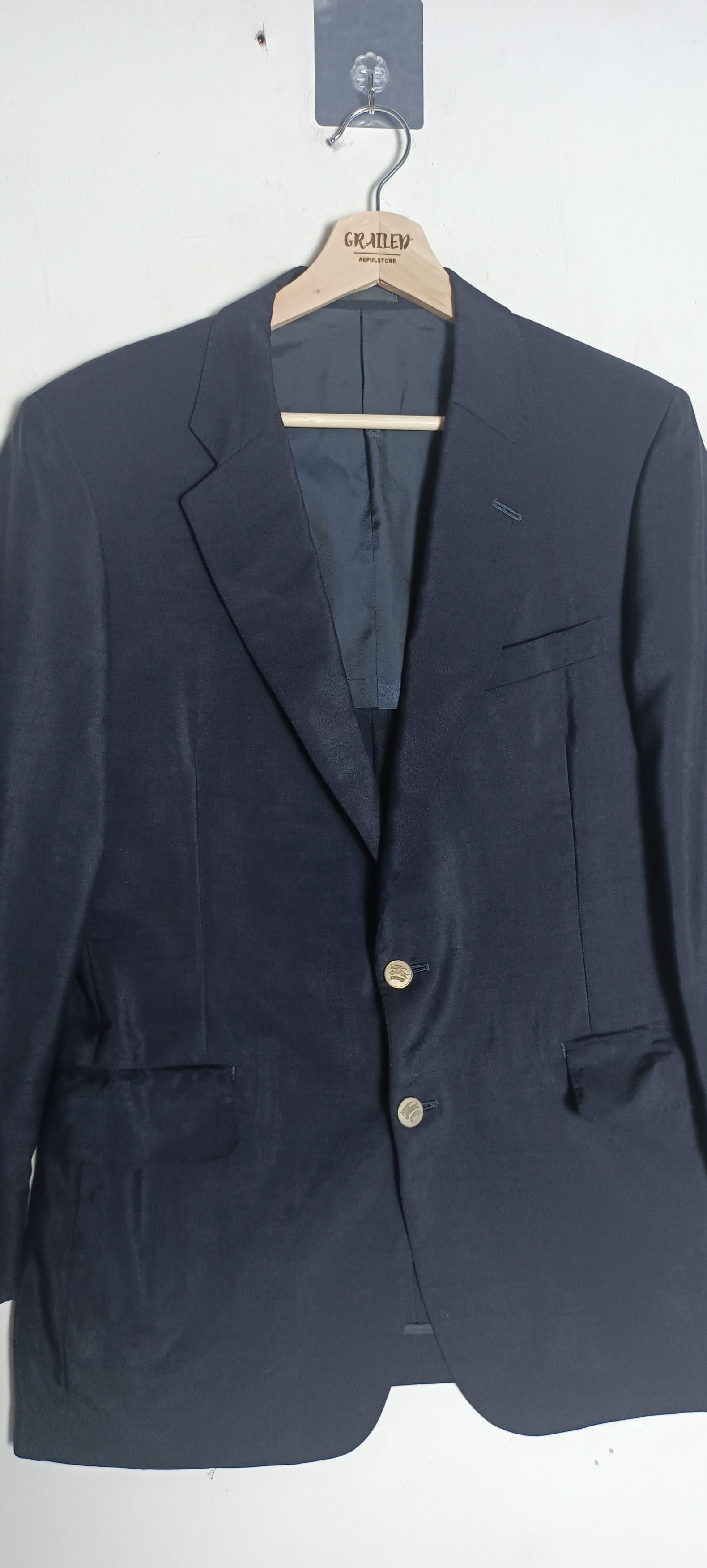 Burberry × Vintage Vintage Burberry Blazer Suit Jacket 1980/1990s Size US S / EU 44-46 / 1 - 3 Thumbnail