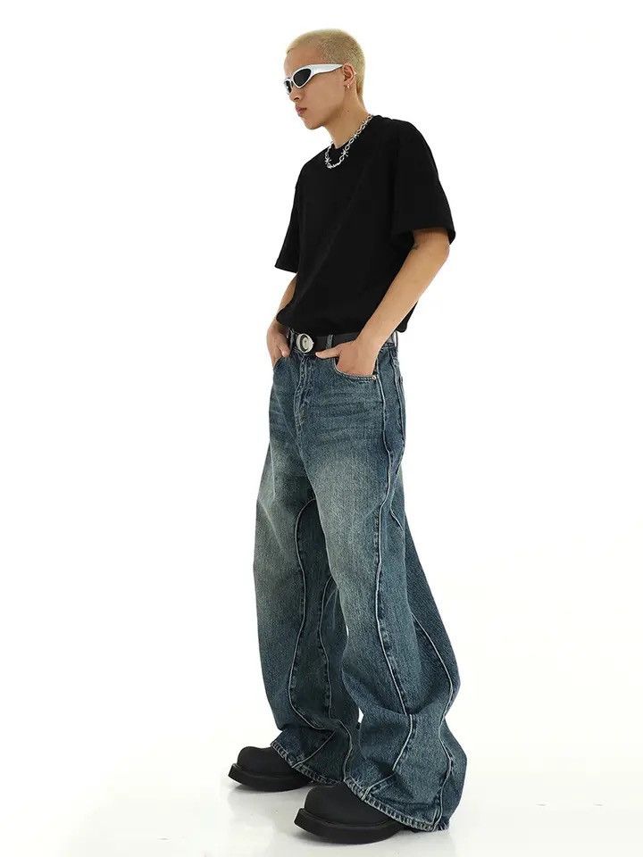 Japanese Brand Y2k Streetwear Design Baggy Jeans Pants Size US 30 / EU 46 - 5 Thumbnail