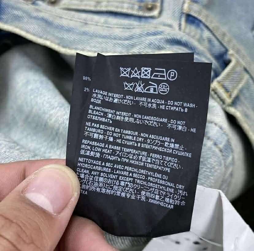 Saint Laurent Paris Crash Denim Light Wash Jeans Size US 29 - 6 Thumbnail