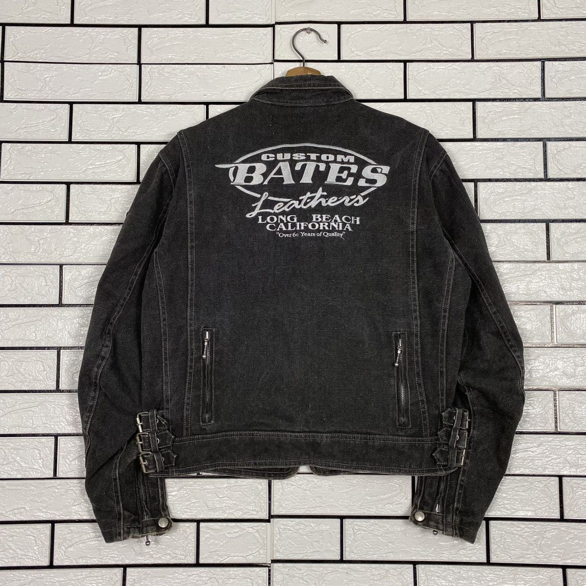 Japanese Brand 🔥VINTAGE BIKER JACKET CUSTOM BATES LEATHERS BIG LOGO Size US L / EU 52-54 / 3 - 11 Thumbnail