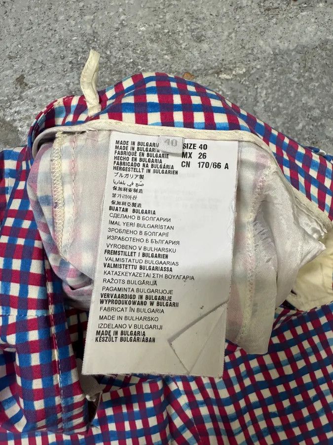 Designer × Prada × Vintage SS2012 Prada Red & Blue Checked Pants Size 24" / US 00 / IT 34 - 6 Thumbnail