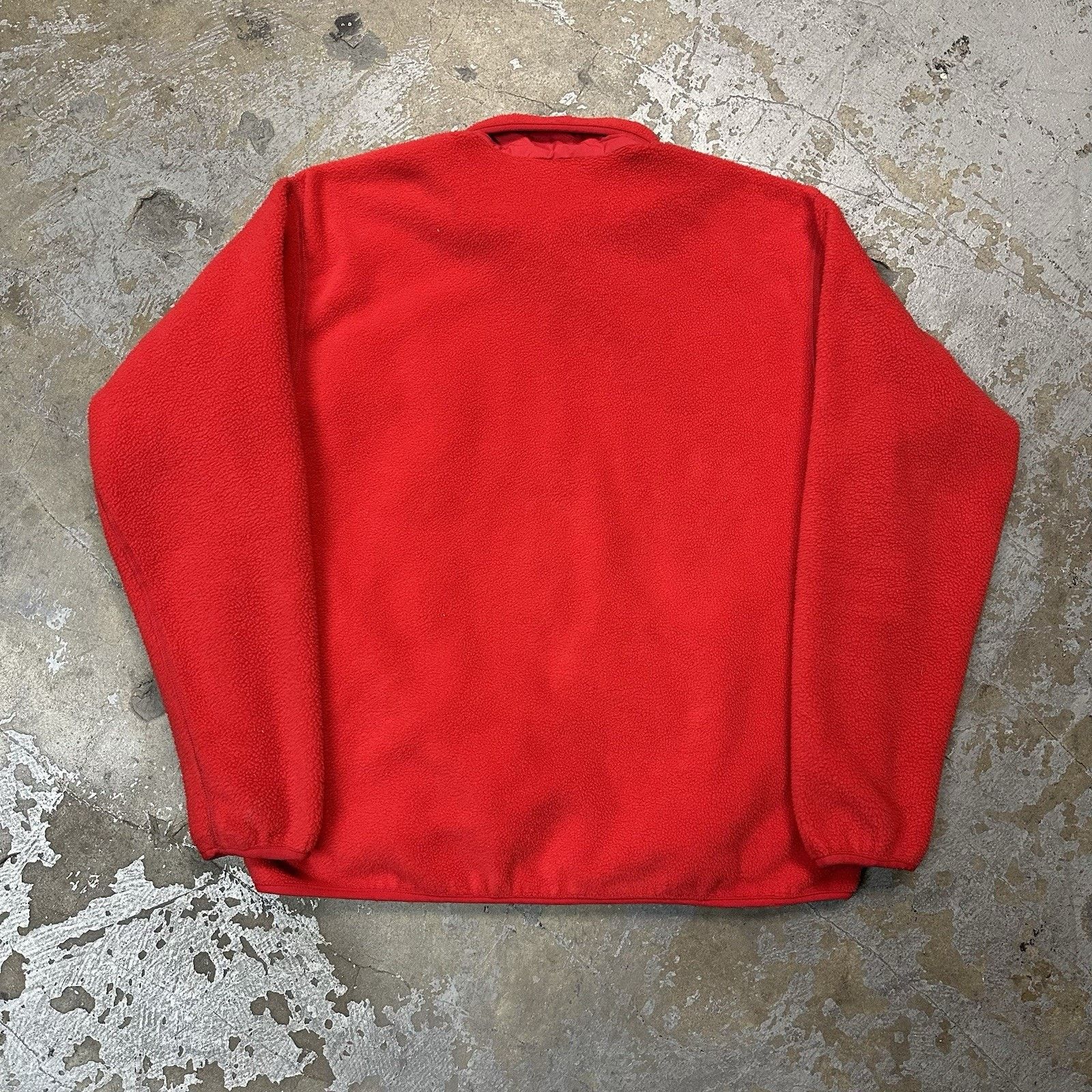 Patagonia × Vintage Vintage 90s Patagonia Red Fleece Zip Up Jacket Deep Pile Size US L / EU 52-54 / 3 - 4 Thumbnail
