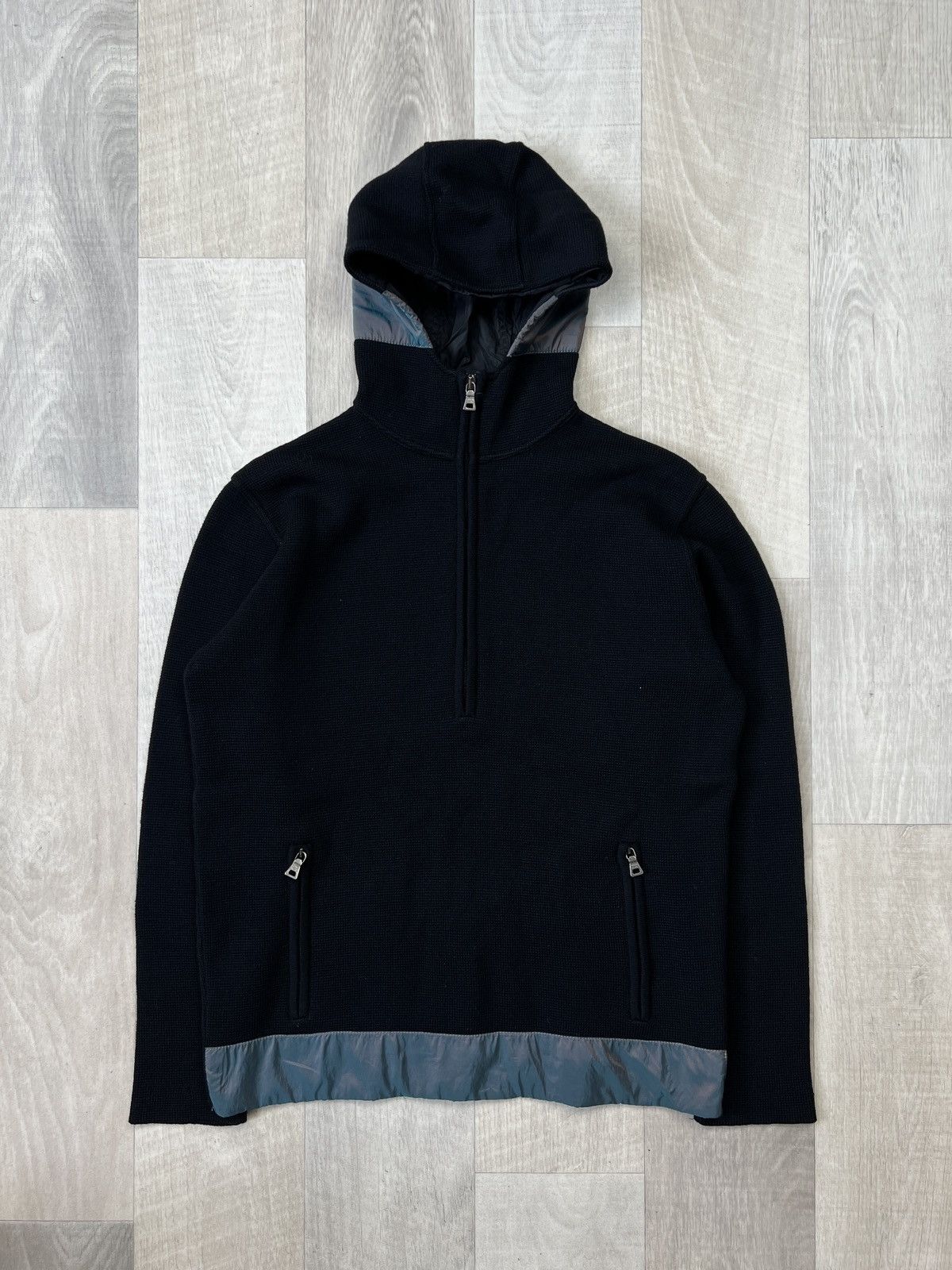 PRADA SPORT nylon knit zip hoodie