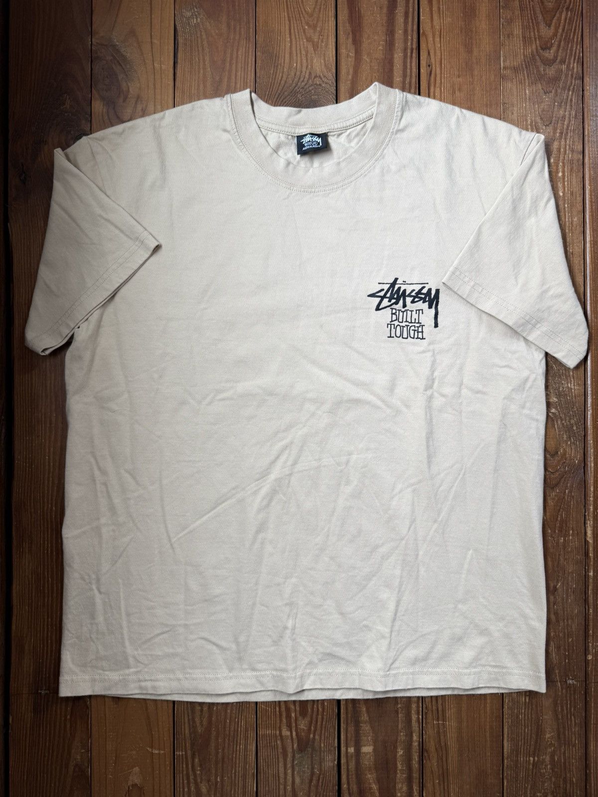 Stussy Stussy Built Tough Bear Tan Tee Shirt Size US M / EU 48-50 / 2 - 2 Thumbnail