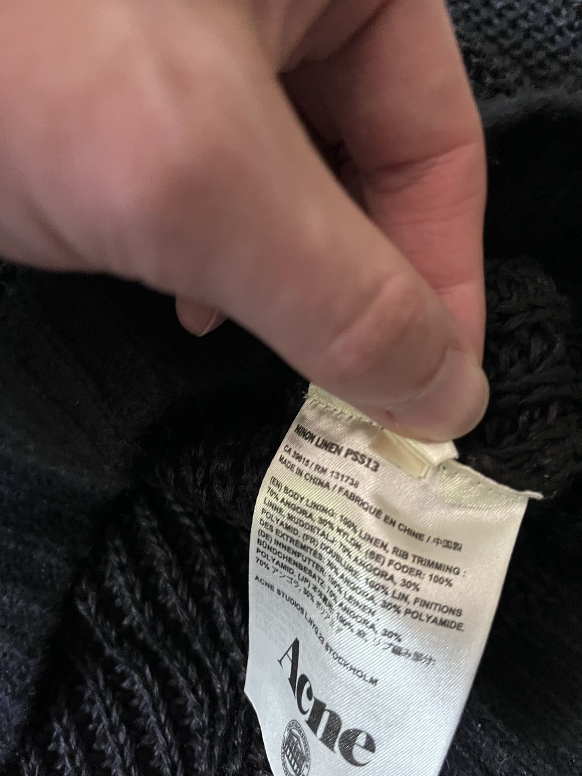 Acne Studios Acne Studios S/S 13 Ninon Linen black sweater Size US S / EU 44-46 / 1 - 10 Thumbnail