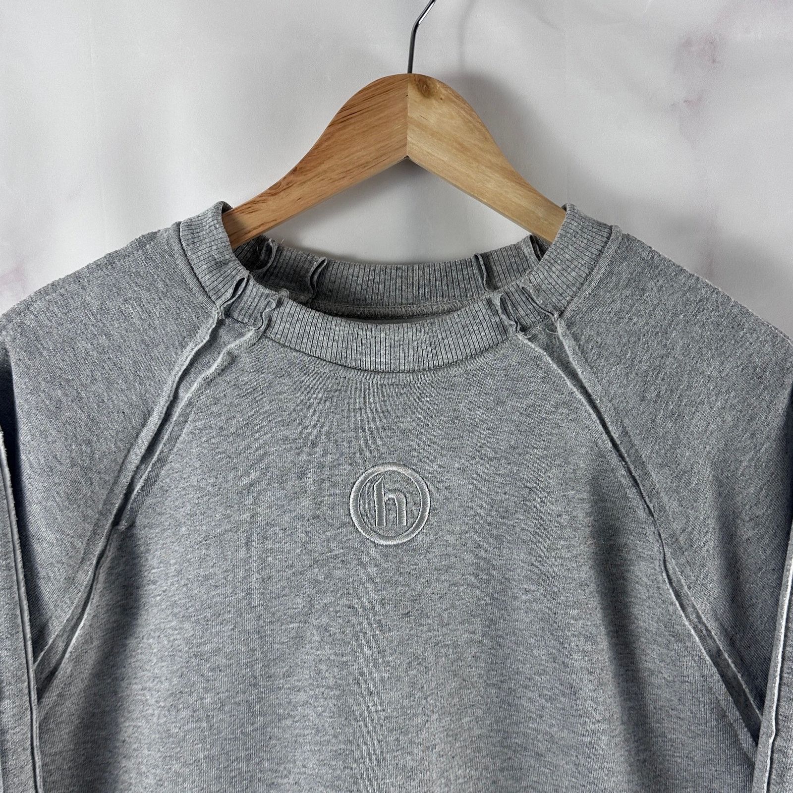 HIDDEN Hidden NY x Annie Grey Panelled Raglan Crewneck Sweatshirt Size US XL / EU 56 / 4 - 3 Thumbnail