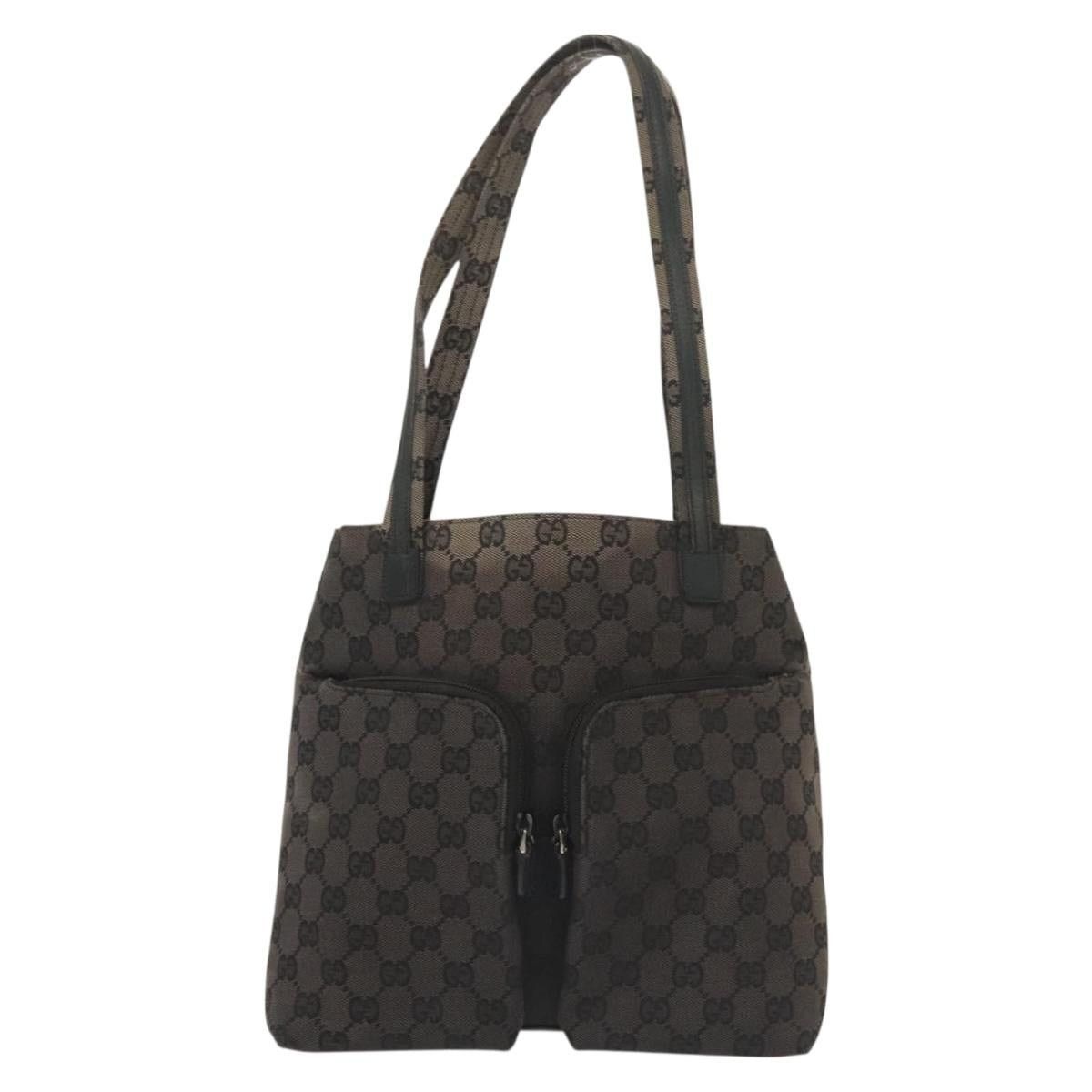 Gucci GUCCI GG Canvas Tote Bag Black Silver 002 1076 002 1076 Size ONE SIZE - 2 Thumbnail
