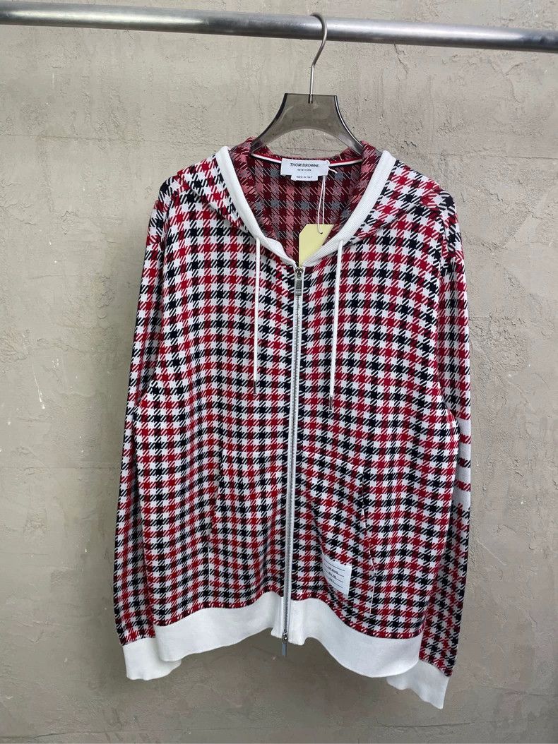 Thom Browne Thom browne Red and black plaid striped four-striped high-p Size US L / EU 52-54 / 3 - 2 Thumbnail