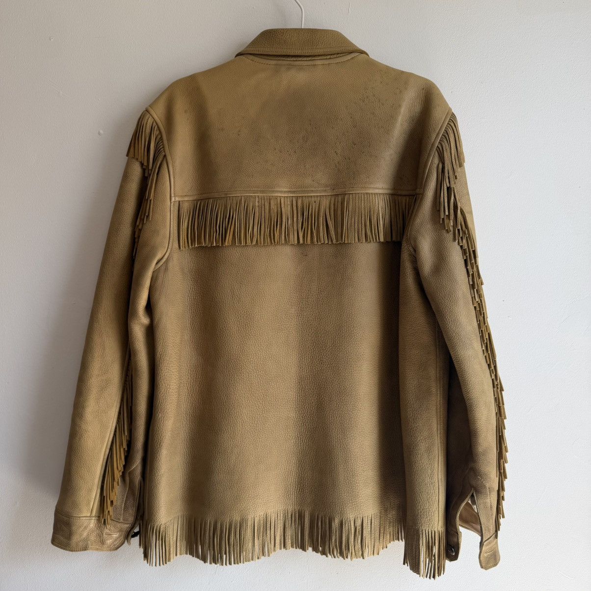 Ralph Lauren RALPH LAUREN Leather Fringe Jacket w/Plaid lining Size US L / EU 52-54 / 3 - 7 Thumbnail