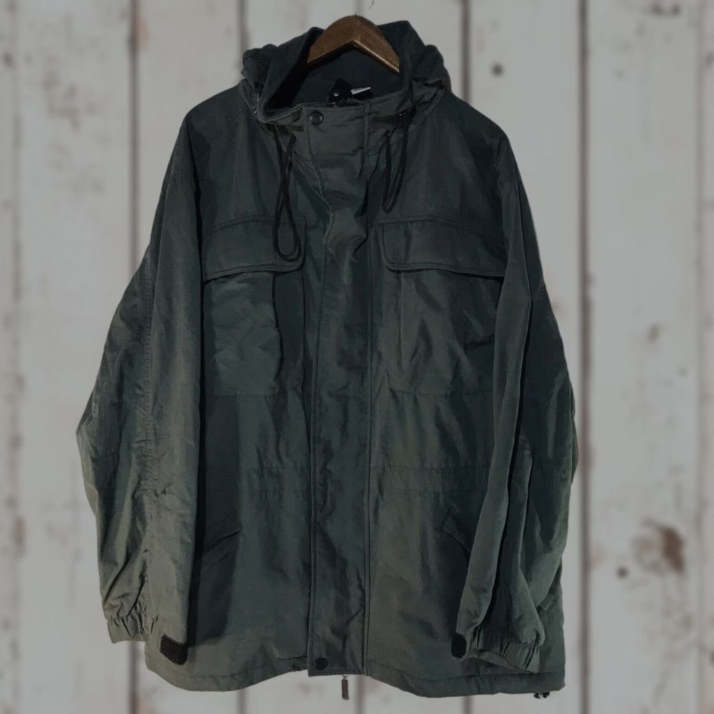 Vintage Unbranded Green Nylon Full Zip Hooded Jacket Mens Size L Size US L / EU 52-54 / 3 - 1 Thumbnail