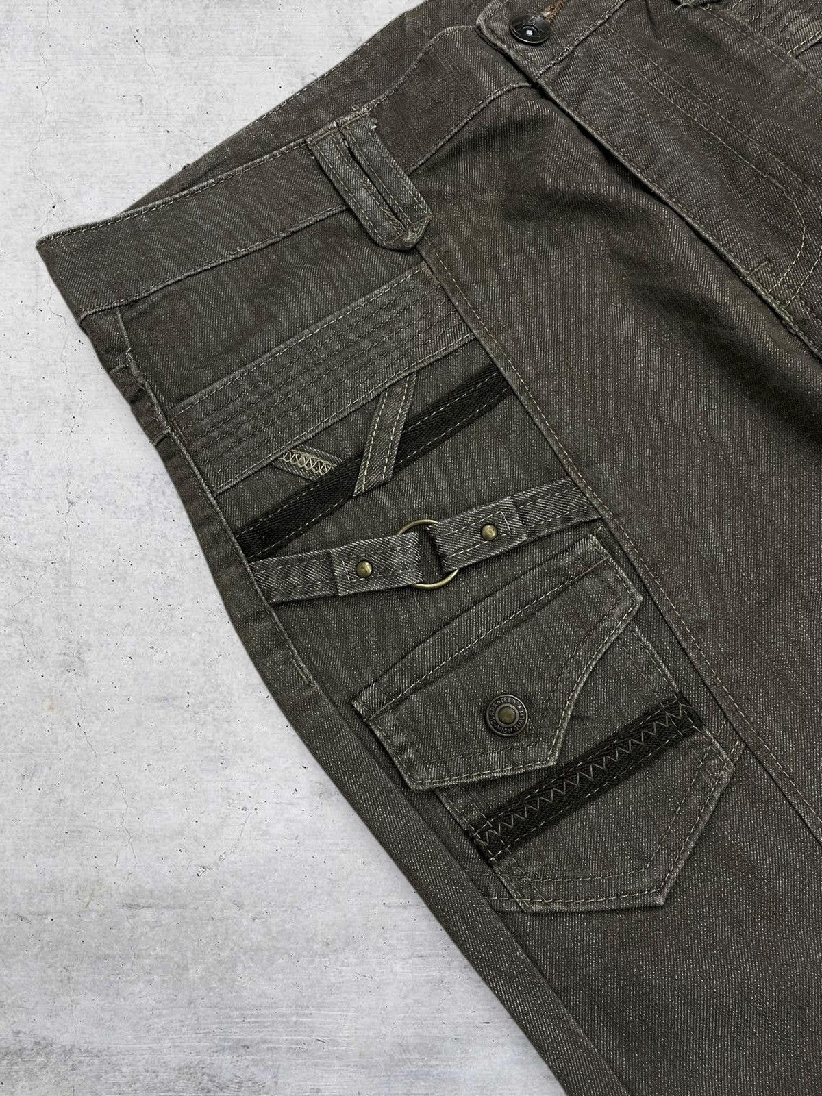 Tornado Mart RARE FLASH TRASH 1990S JAPAN DESIGNER FLARED BUSH PANT Size US 30 / EU 46 - 5 Thumbnail