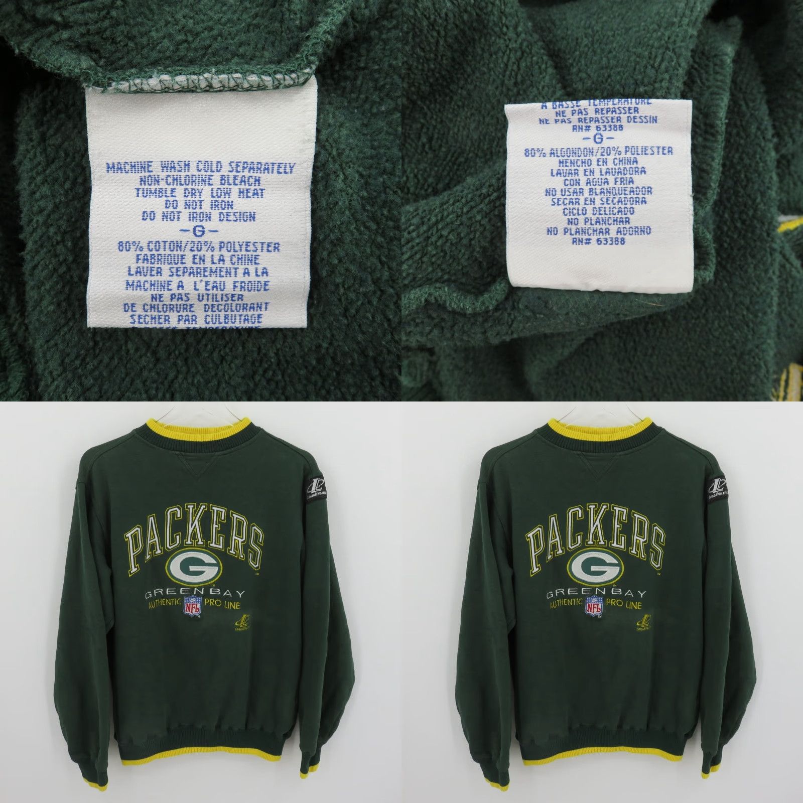 NFL VINTAGE NFL Pro Line Women Large Green Bay Packers Embroidered Pullover Sweatshirt Size L / US 10 / IT 46 - 8 Thumbnail