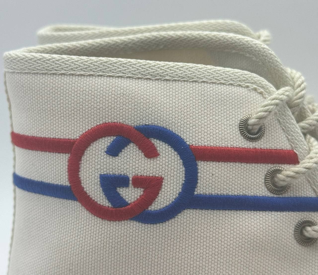 Gucci Gucci Interlocking G White High Top Greg Sneaker 11.5 Size US 11.5 / EU 44-45 - 6 Thumbnail