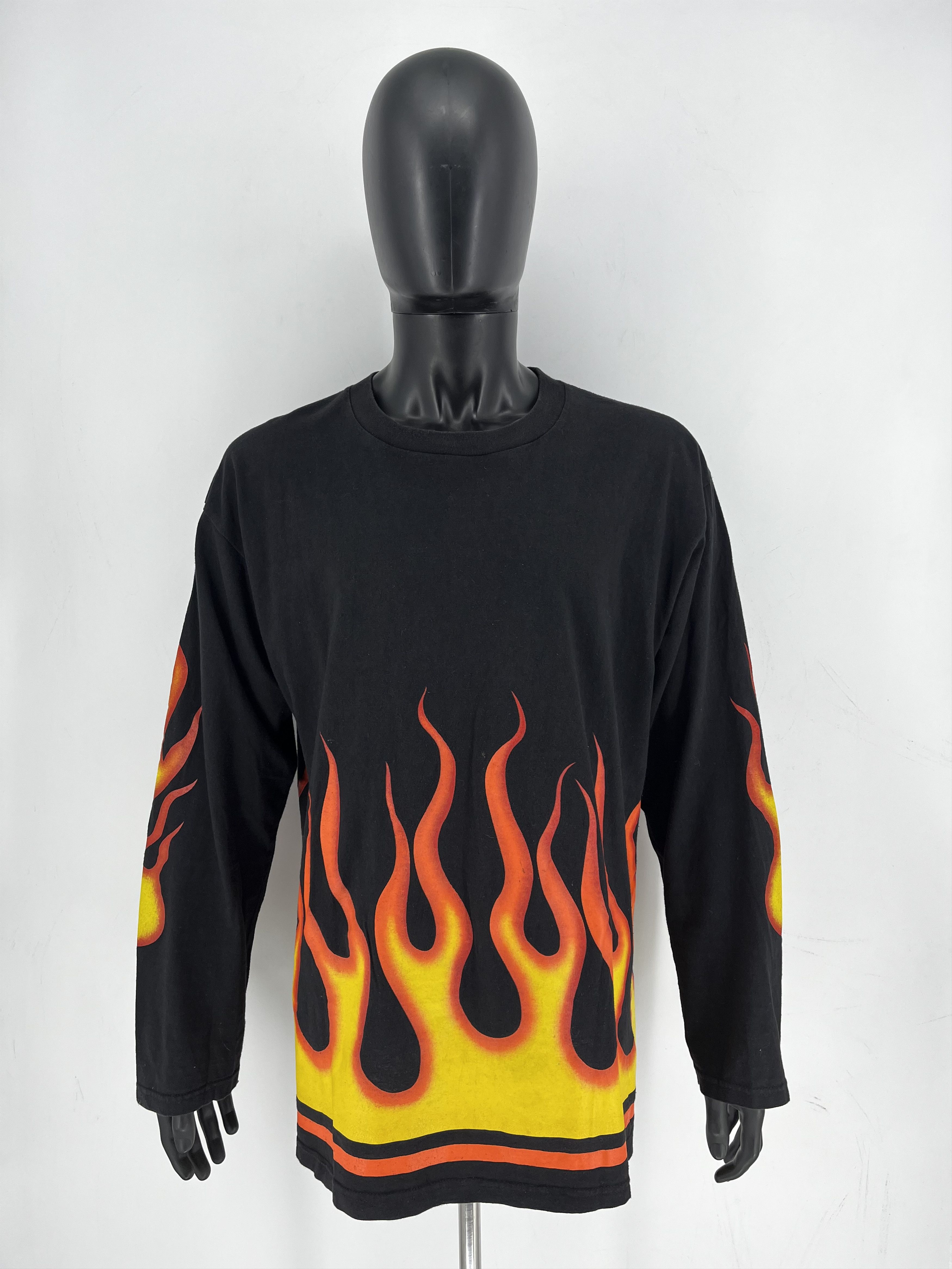 Band Tees Vintage Y2K Flame All Over Print Longsleeve Tee Size US L / EU 52-54 / 3 - 1 Thumbnail