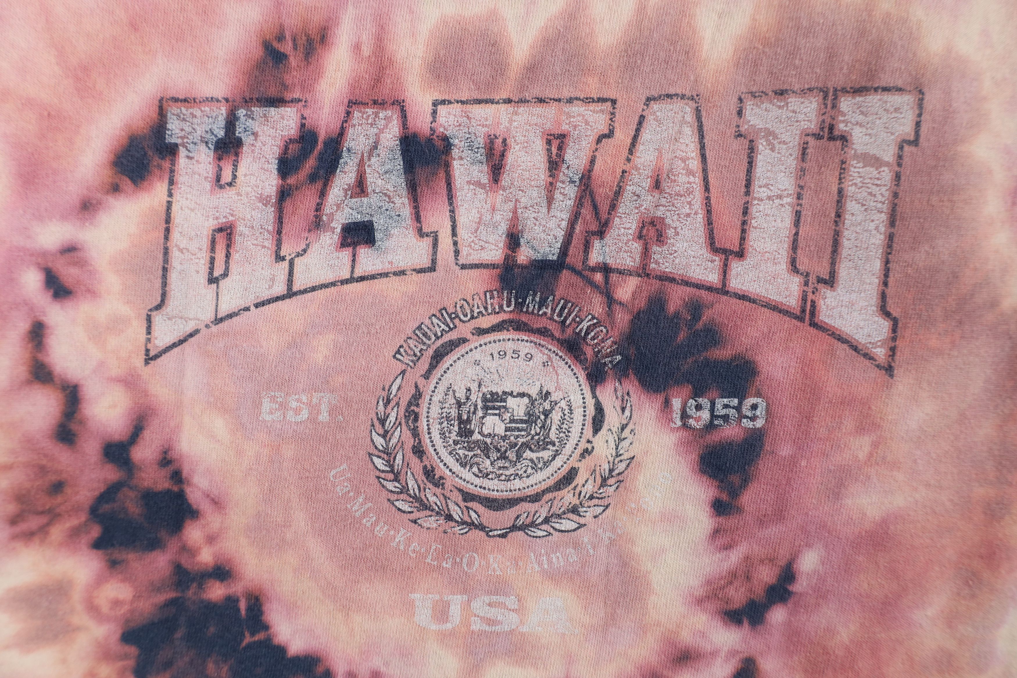 Vintage Vintage 90s Streetwear Acid Wash Hawaii T-Shirt Trippy Size M / US 6-8 / IT 42-44 - 4 Thumbnail