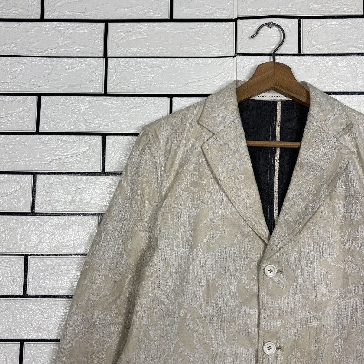 Tornado Mart Vintage Beige Jacquard Floral Pattern Jacket Tornado Size US L / EU 52-54 / 3 - 8 Thumbnail