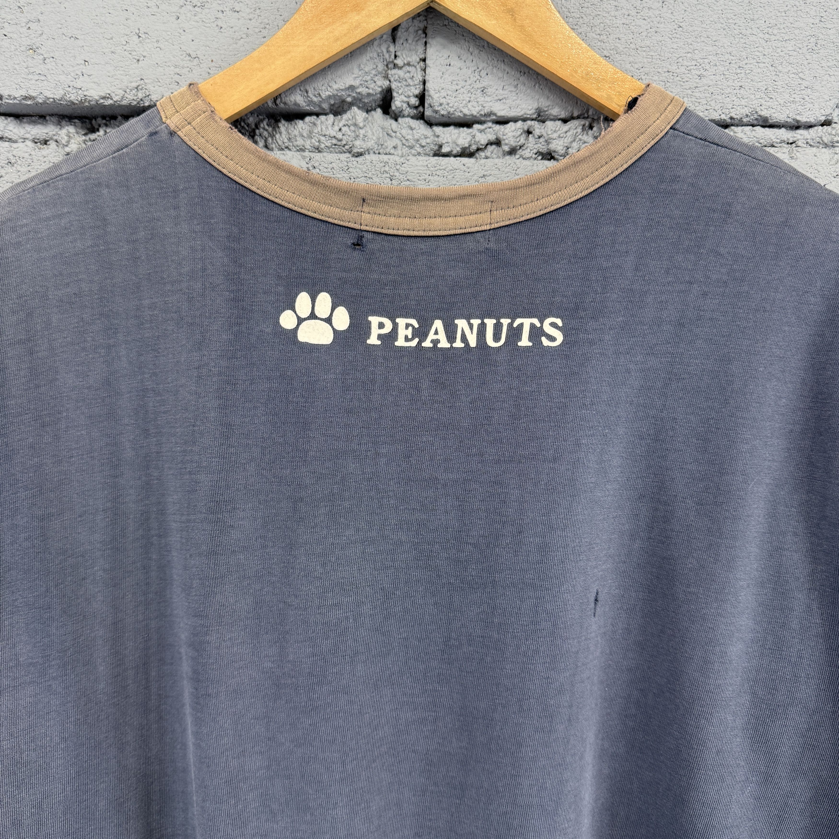 Vintage Vintage Peanuts Snoopy and Woodstock Graphic Ringer Tshirt Size US L / EU 52-54 / 3 - 7 Thumbnail