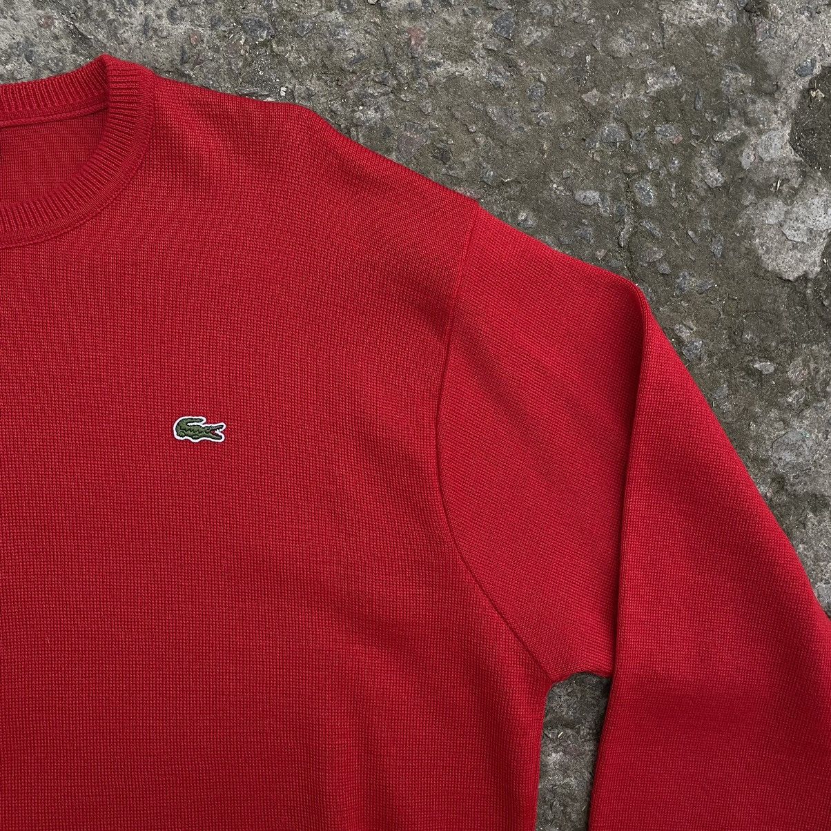 Lacoste × Vintage Vintage Lacoste Sweater Red XL-XXL (8) Streetwear Wool Size US XXL / EU 58 / 5 - 5 Thumbnail