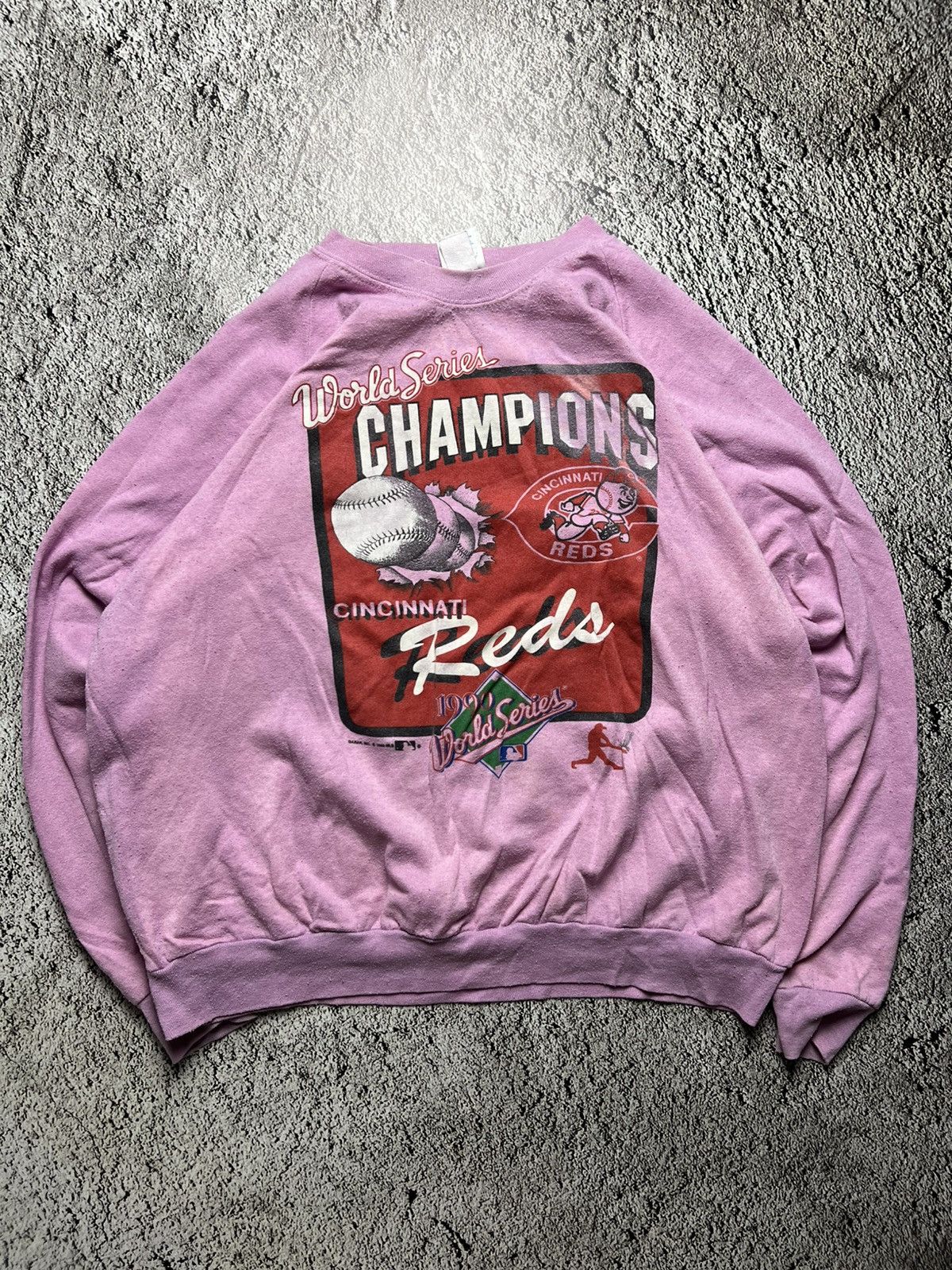 MLB 1990 Cincinatti Reds champions GARAN made in USA sweatshirt Size US XL / EU 56 / 4 - 1 Thumbnail